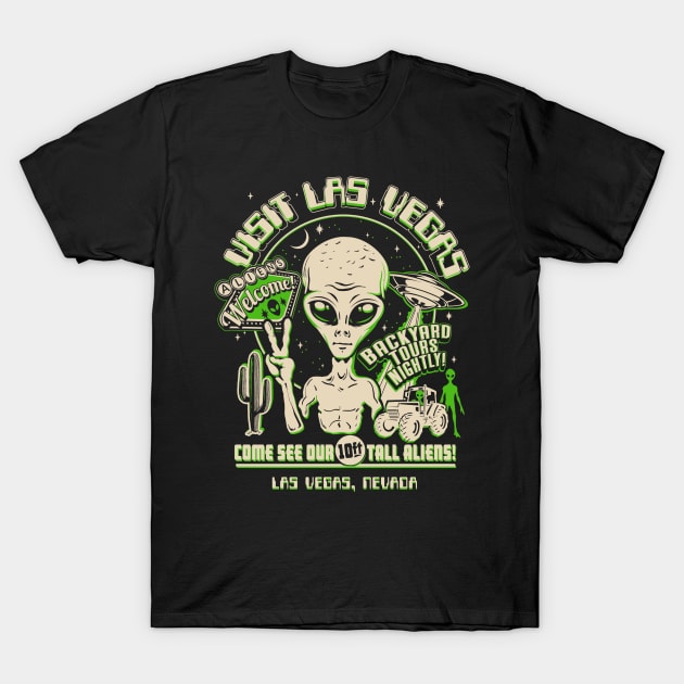 Vegas UFO Aliens Sighting T-Shirt by DeepFriedArt